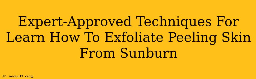 Expert-Approved Techniques For Learn How To Exfoliate Peeling Skin From Sunburn