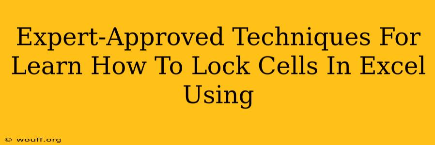 Expert-Approved Techniques For Learn How To Lock Cells In Excel Using