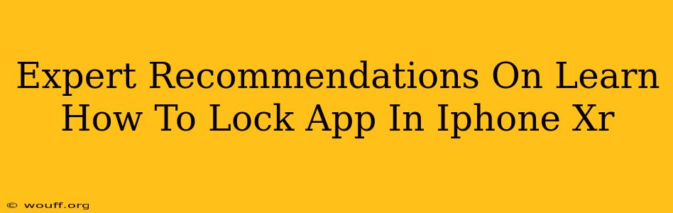 Expert Recommendations On Learn How To Lock App In Iphone Xr