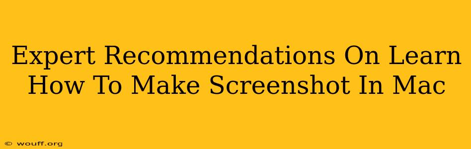 Expert Recommendations On Learn How To Make Screenshot In Mac