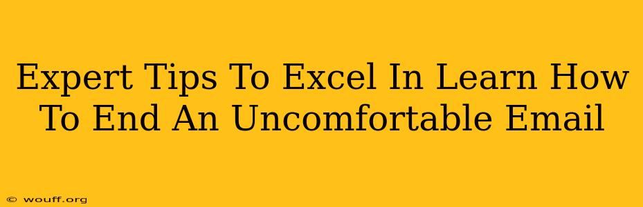 Expert Tips To Excel In Learn How To End An Uncomfortable Email