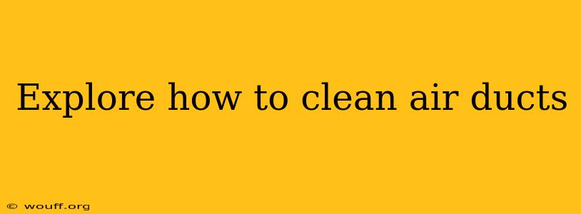 Explore how to clean air ducts