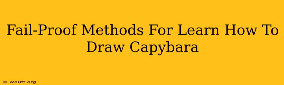 Fail-Proof Methods For Learn How To Draw Capybara