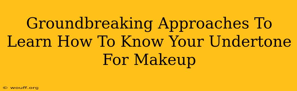 Groundbreaking Approaches To Learn How To Know Your Undertone For Makeup