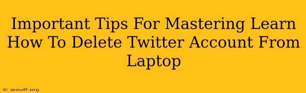 Important Tips For Mastering Learn How To Delete Twitter Account From Laptop