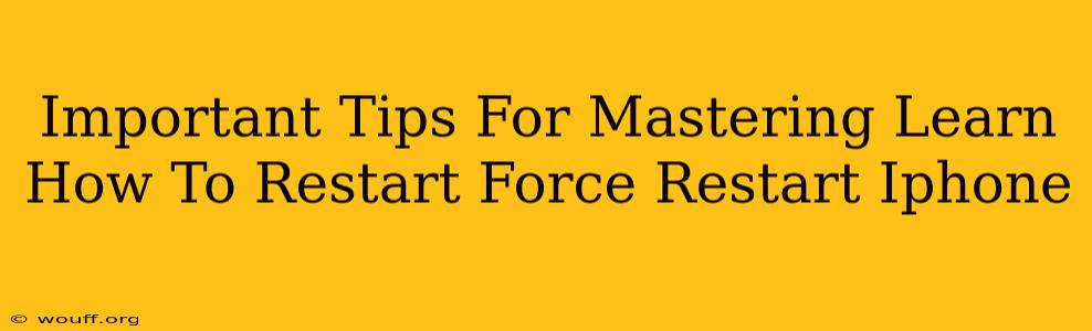 Important Tips For Mastering Learn How To Restart Force Restart Iphone