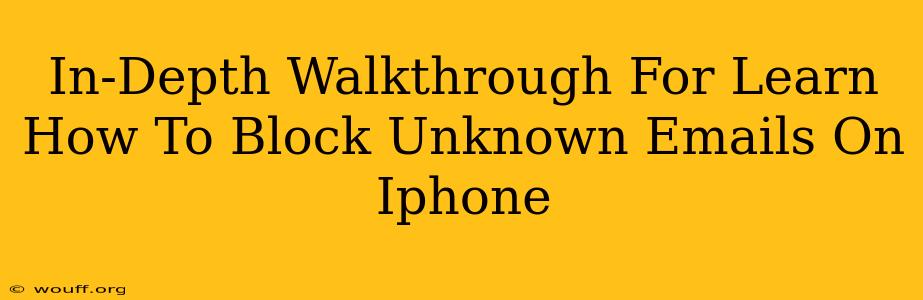 In-Depth Walkthrough For Learn How To Block Unknown Emails On Iphone