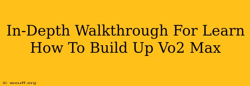 In-Depth Walkthrough For Learn How To Build Up Vo2 Max