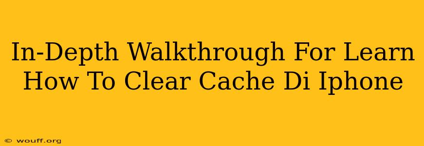 In-Depth Walkthrough For Learn How To Clear Cache Di Iphone