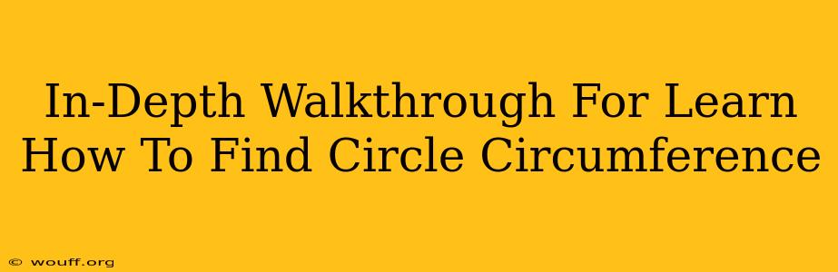 In-Depth Walkthrough For Learn How To Find Circle Circumference