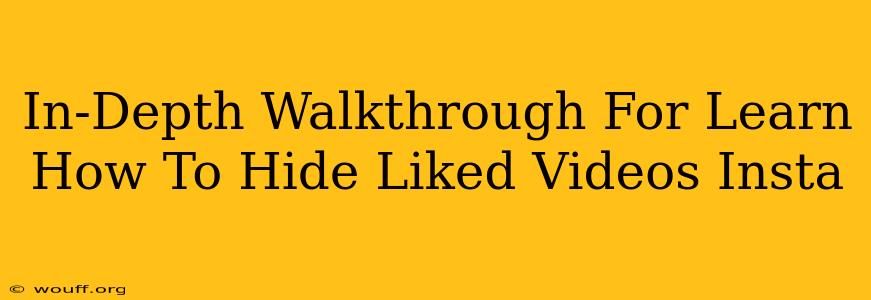 In-Depth Walkthrough For Learn How To Hide Liked Videos Insta