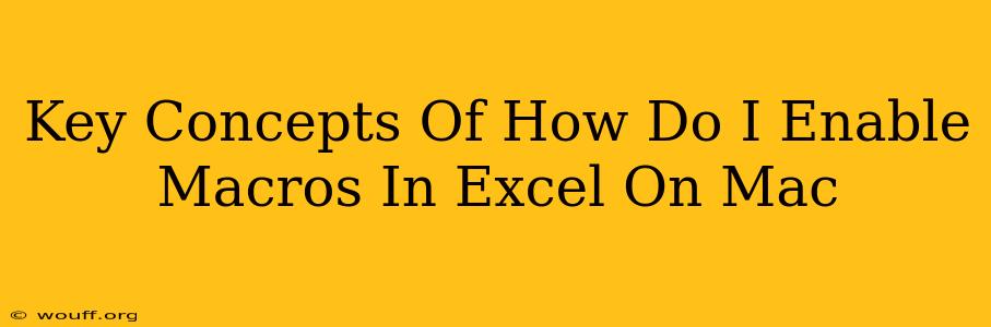 Key Concepts Of How Do I Enable Macros In Excel On Mac