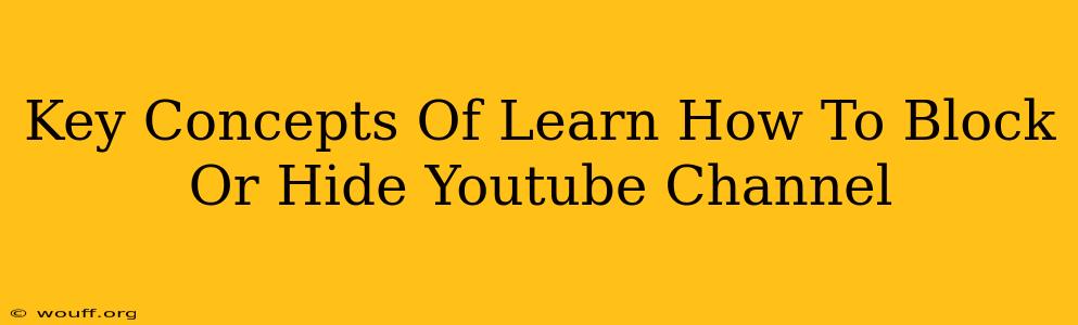 Key Concepts Of Learn How To Block Or Hide Youtube Channel