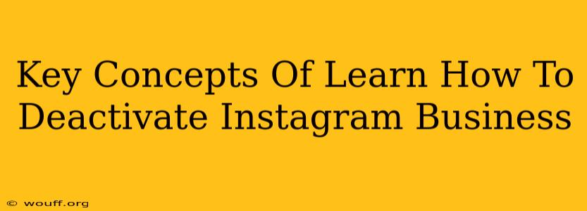 Key Concepts Of Learn How To Deactivate Instagram Business