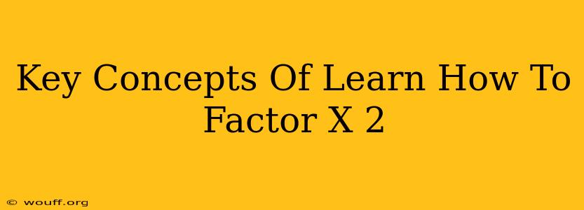 Key Concepts Of Learn How To Factor X 2