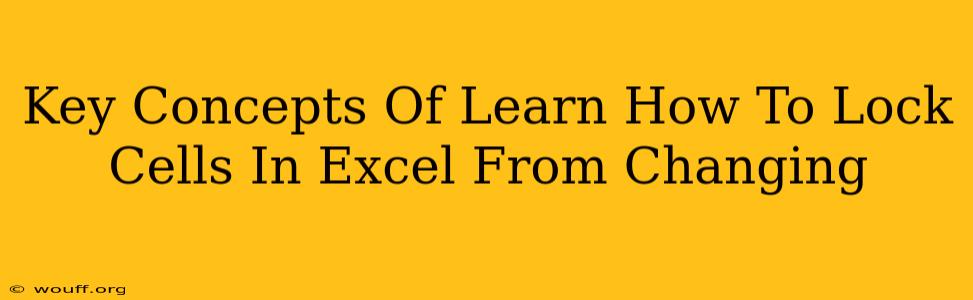 Key Concepts Of Learn How To Lock Cells In Excel From Changing