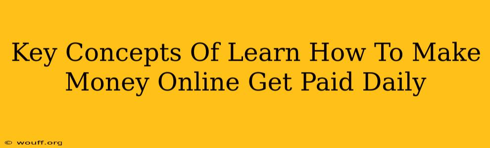 Key Concepts Of Learn How To Make Money Online Get Paid Daily