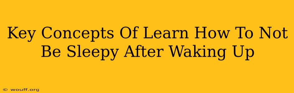 Key Concepts Of Learn How To Not Be Sleepy After Waking Up