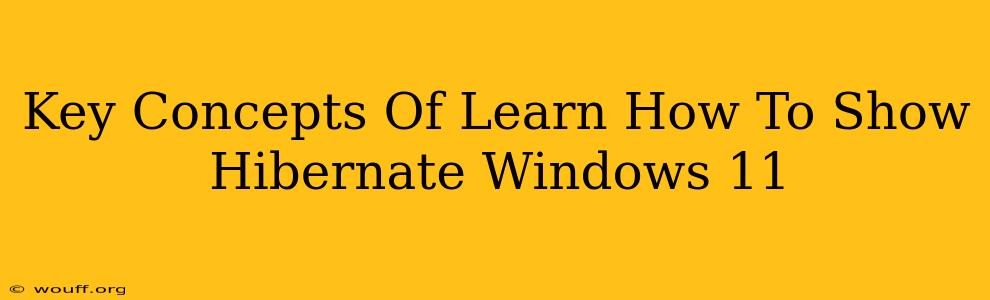 Key Concepts Of Learn How To Show Hibernate Windows 11