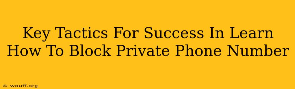 Key Tactics For Success In Learn How To Block Private Phone Number