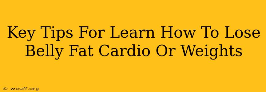 Key Tips For Learn How To Lose Belly Fat Cardio Or Weights