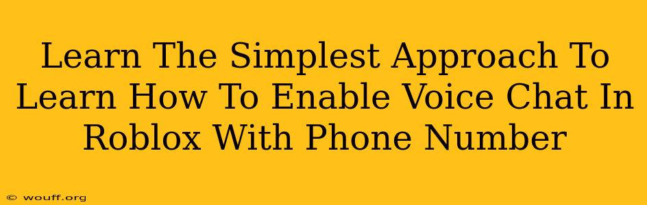 Learn The Simplest Approach To Learn How To Enable Voice Chat In Roblox With Phone Number