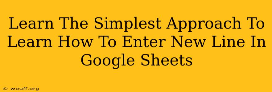 Learn The Simplest Approach To Learn How To Enter New Line In Google Sheets