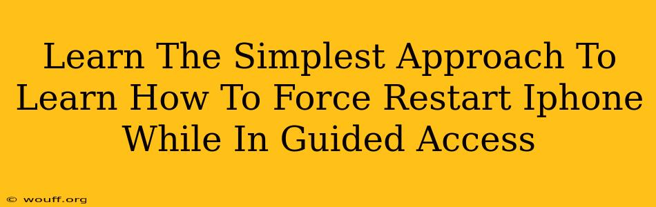 Learn The Simplest Approach To Learn How To Force Restart Iphone While In Guided Access