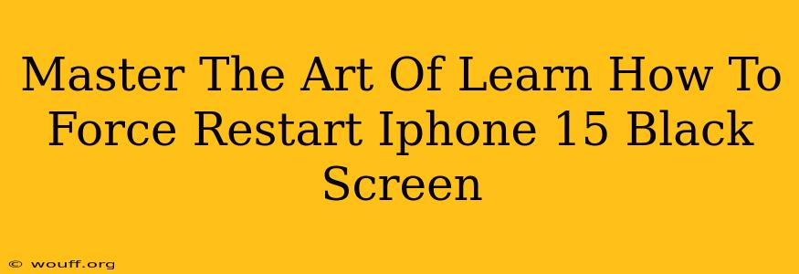 Master The Art Of Learn How To Force Restart Iphone 15 Black Screen