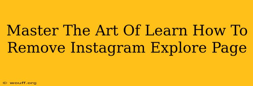 Master The Art Of Learn How To Remove Instagram Explore Page