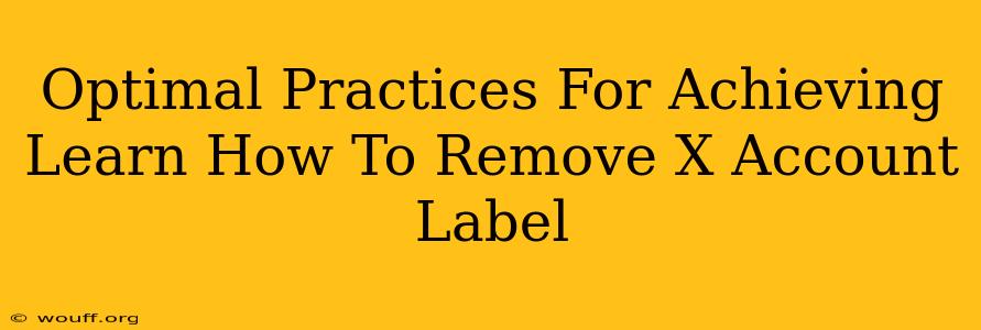 Optimal Practices For Achieving Learn How To Remove X Account Label