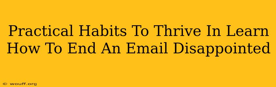 Practical Habits To Thrive In Learn How To End An Email Disappointed