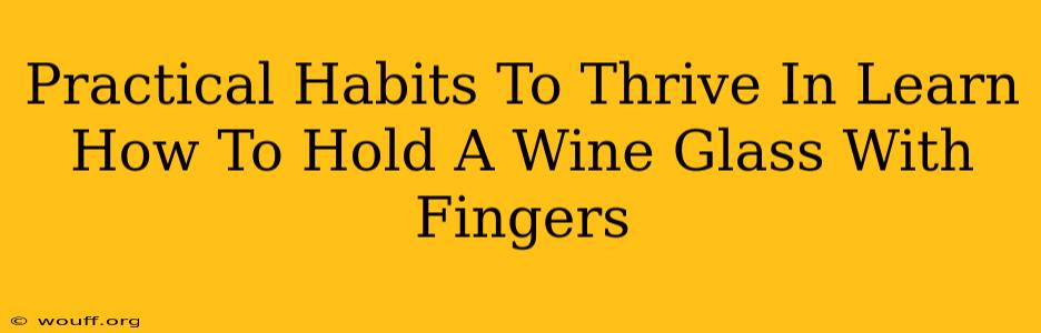 Practical Habits To Thrive In Learn How To Hold A Wine Glass With Fingers