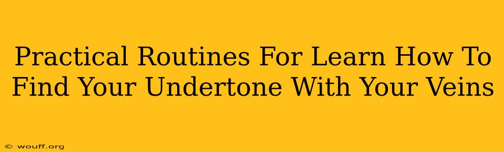 Practical Routines For Learn How To Find Your Undertone With Your Veins