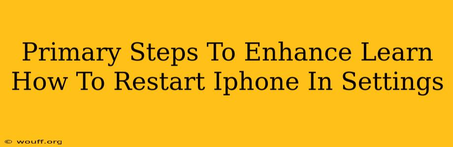 Primary Steps To Enhance Learn How To Restart Iphone In Settings