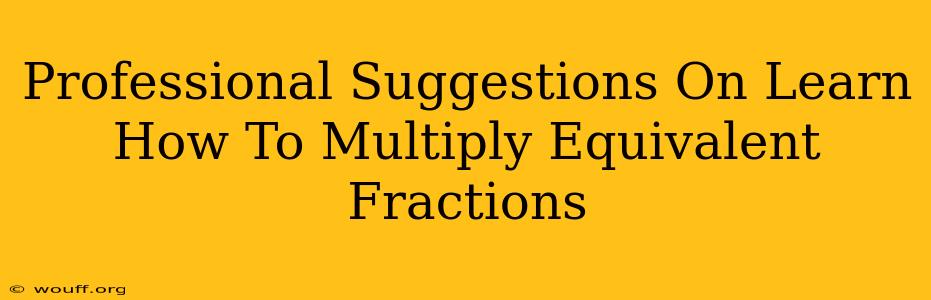 Professional Suggestions On Learn How To Multiply Equivalent Fractions