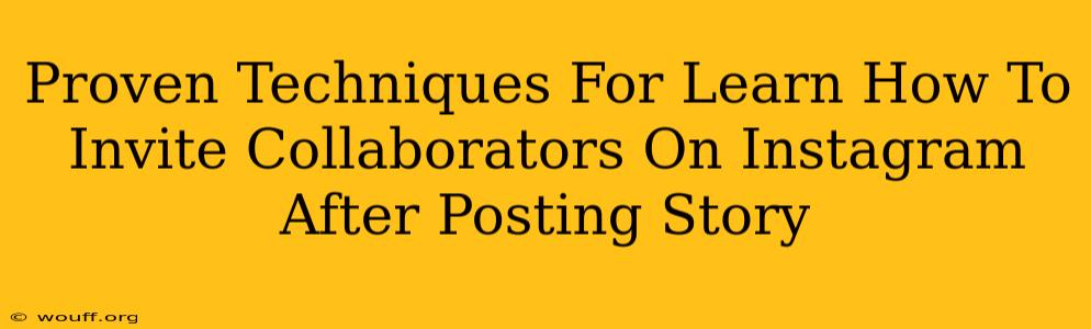 Proven Techniques For Learn How To Invite Collaborators On Instagram After Posting Story