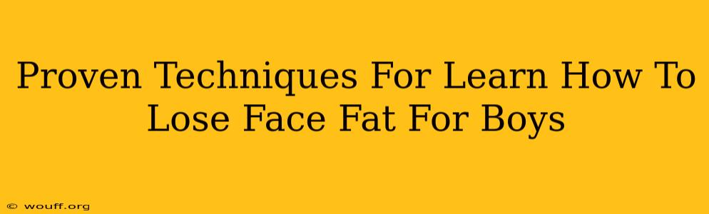 Proven Techniques For Learn How To Lose Face Fat For Boys