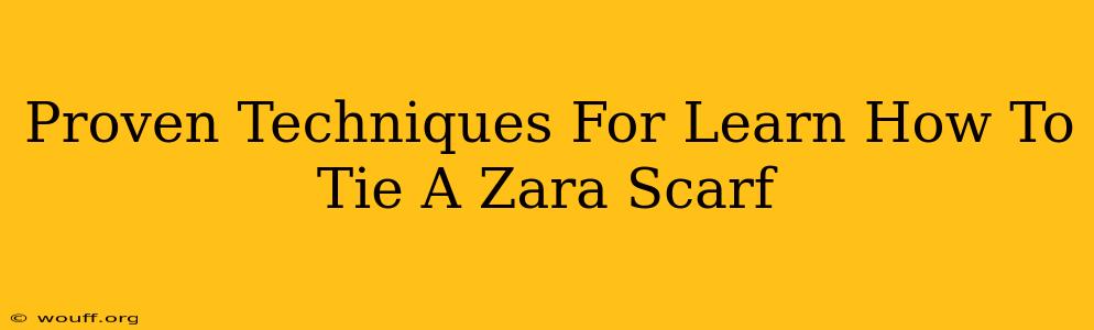 Proven Techniques For Learn How To Tie A Zara Scarf