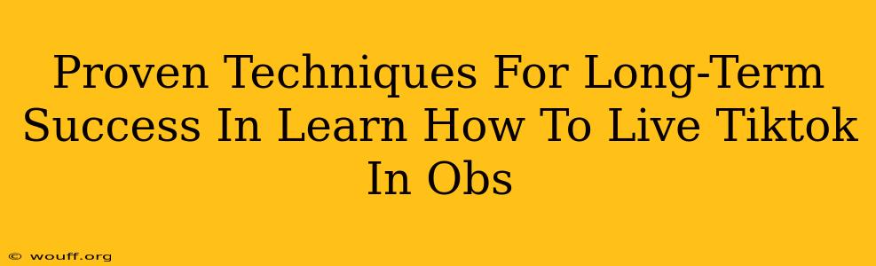 Proven Techniques For Long-Term Success In Learn How To Live Tiktok In Obs