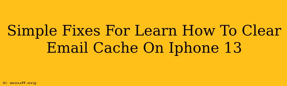 Simple Fixes For Learn How To Clear Email Cache On Iphone 13