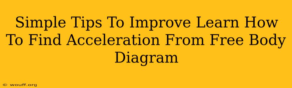 Simple Tips To Improve Learn How To Find Acceleration From Free Body Diagram