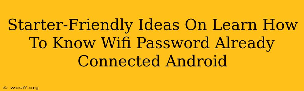 Starter-Friendly Ideas On Learn How To Know Wifi Password Already Connected Android