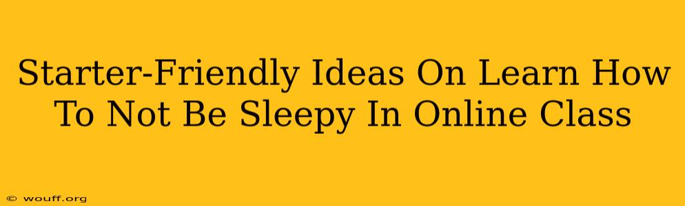 Starter-Friendly Ideas On Learn How To Not Be Sleepy In Online Class