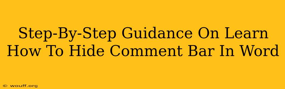 Step-By-Step Guidance On Learn How To Hide Comment Bar In Word