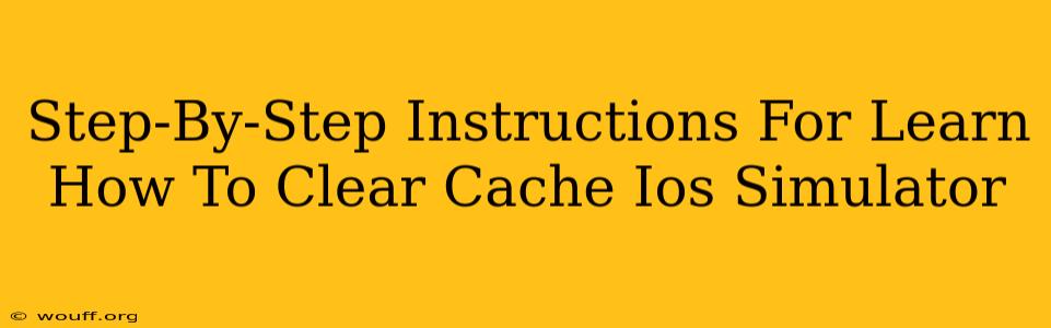 Step-By-Step Instructions For Learn How To Clear Cache Ios Simulator