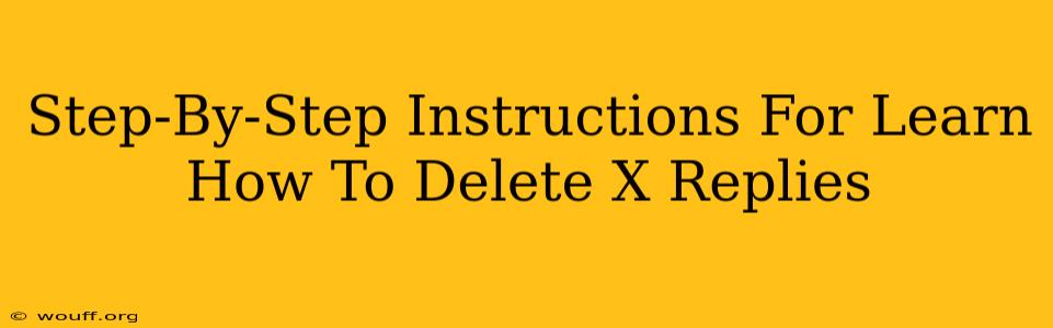 Step-By-Step Instructions For Learn How To Delete X Replies