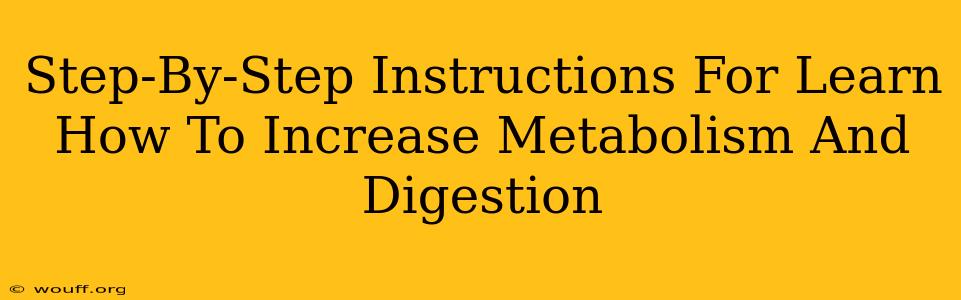 Step-By-Step Instructions For Learn How To Increase Metabolism And Digestion