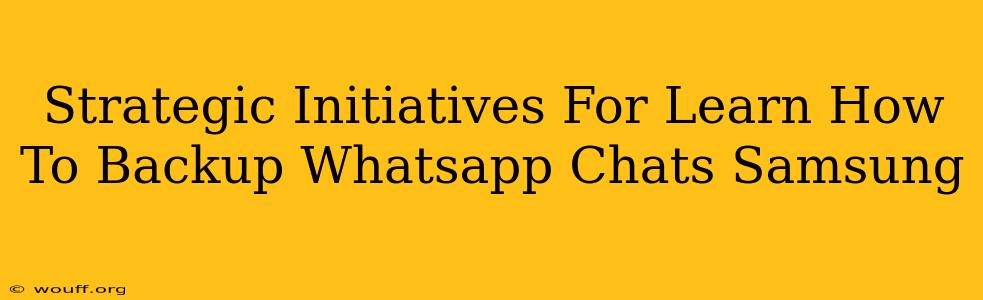 Strategic Initiatives For Learn How To Backup Whatsapp Chats Samsung