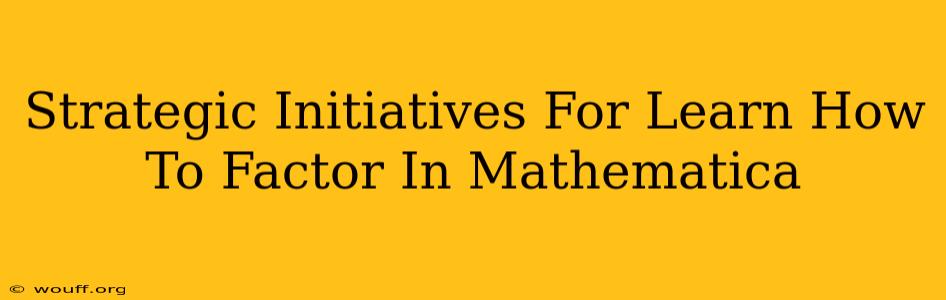 Strategic Initiatives For Learn How To Factor In Mathematica